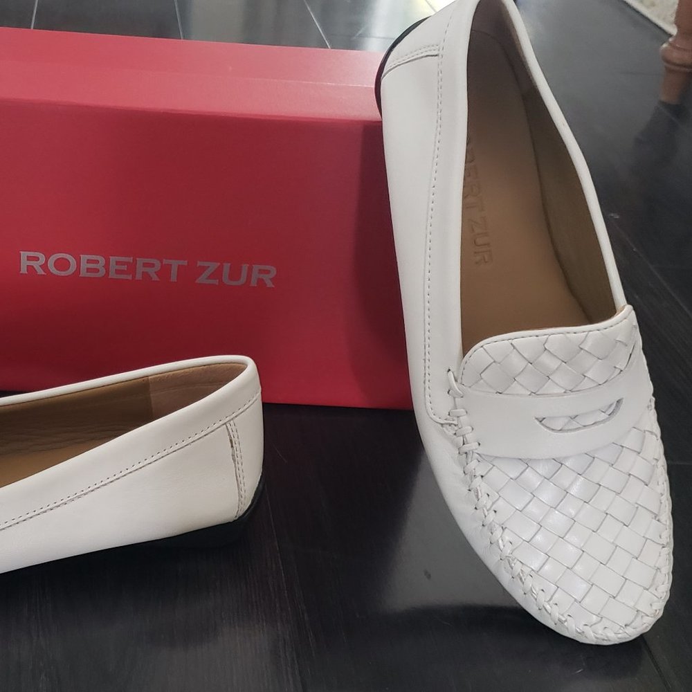 Robert Zur, Size 9, White Glove Women's loafers